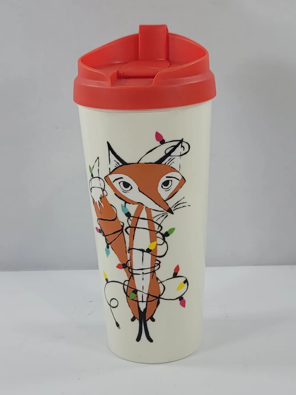 Kate Spade festive foxes thermal mug